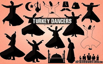 15 Vector Turkey Dancers eps csh ai svg