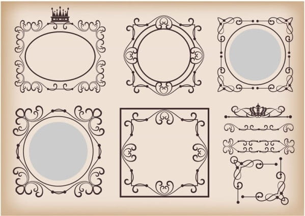 Pattern border  vector eps