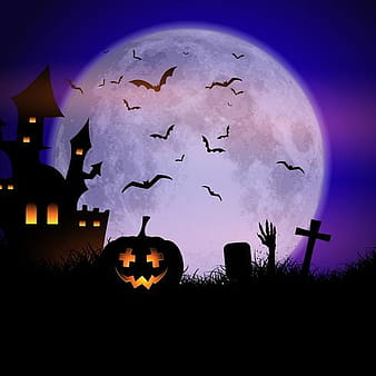 Spooky Halloween background eps vector