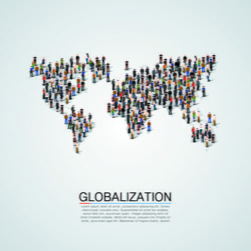 Creative crowd vector background eps