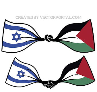 israel palestine peace vector eps