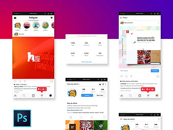 Instagram 2017 Mockups psd vector