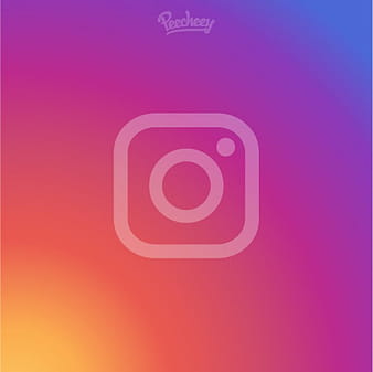 Instagram logo on Instagram gradient background ai vector