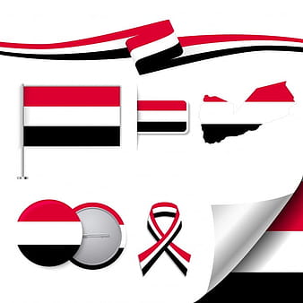 Yemen representative elements collection eps vector
