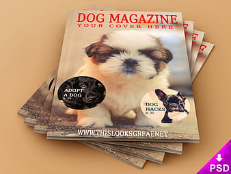 Pet Magazine Mockup psd vector