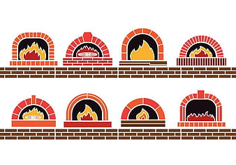Pizza Oven Vectors eps