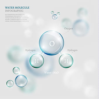 Water molecule business infographics vector eps