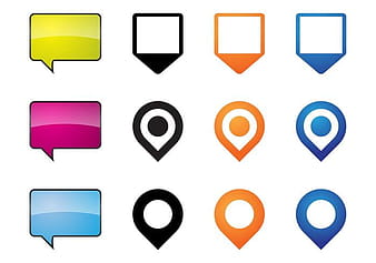 Location Pointers And Speech Bubbles ai vector