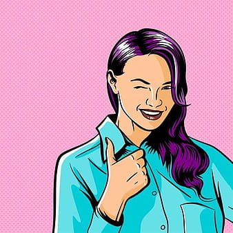 Woman Pop Art Vector ai svg eps