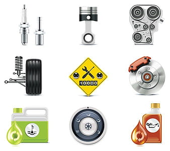 icône de pièces automobiles 4 eps