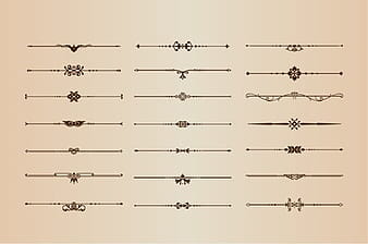 Vector conjunto de elementos de decoración de página eps