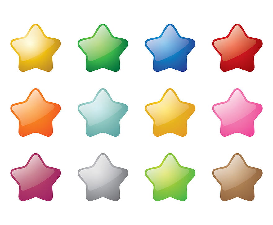 Звезда вектор. Cartoon colorful Glossy Stone Star buttons. Глянцевая звезда