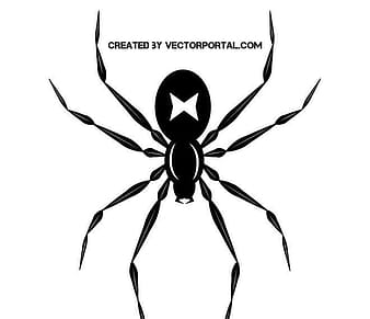 black spider clip art eps ai vector