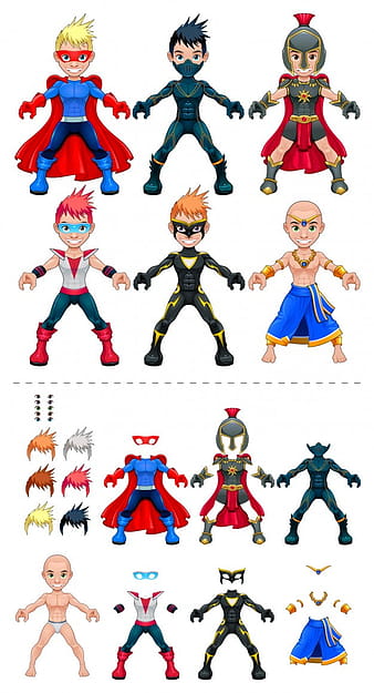 Avatar superheroes eps vector
