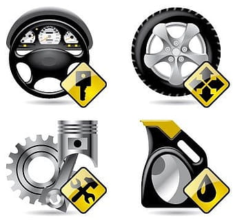 Automobile service and repair related icons eps vector