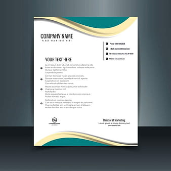 Wavy letterhead eps vector
