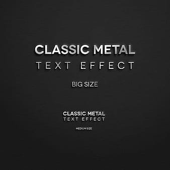Classic Metal Psd Text Effect psd vector