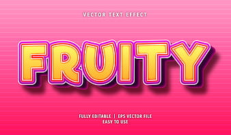 Fruity text 3d style text effect vector eps