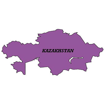 kazakhstan outline vector map eps