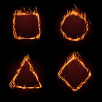 Flame fire frame vector