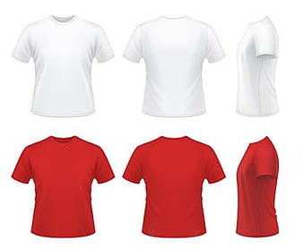 Red and white T-shirt eps vector