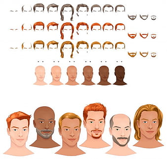 Avatar with different options eps vector