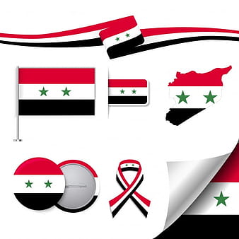 Syria representative elements collection eps vector
