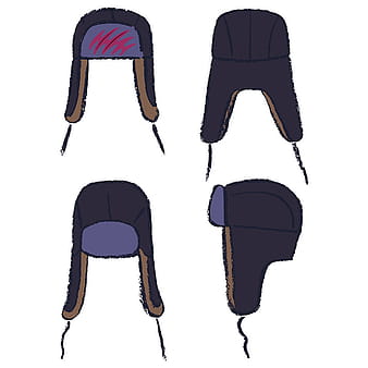 Ushanka russian winter hat and man head vector ai eps
