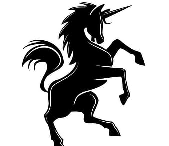 unicorn silhouette eps ai vector