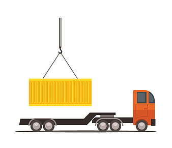container truck loading eps ai vector
