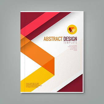 Modern red and orange brochure eps vector