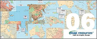 Kartenressourcen oder regionale Länder der Welt Vektorkarte ai