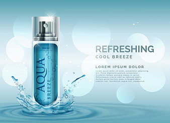 Plantilla de perfume refrescante eps