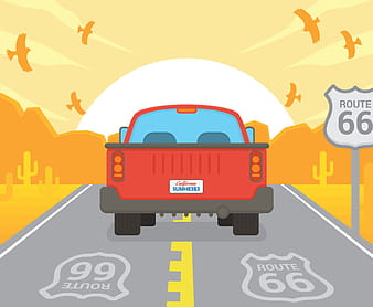 Route 66 vector illustration svg eps