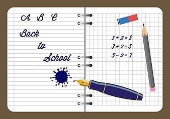 Notebook and Other Writing Materials in Vector eps