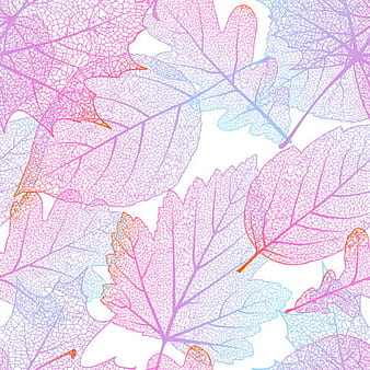 Beautiful autumn leaves vector seamless pattern eps