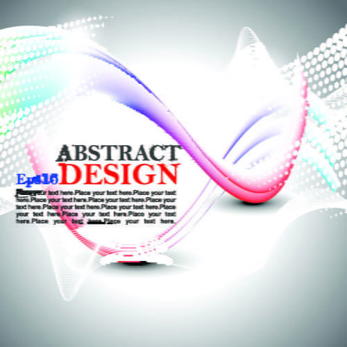 Abstract waves elements vector background eps