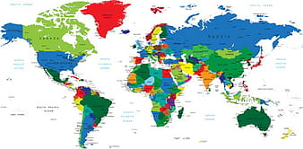 Creative colored world map vector eps