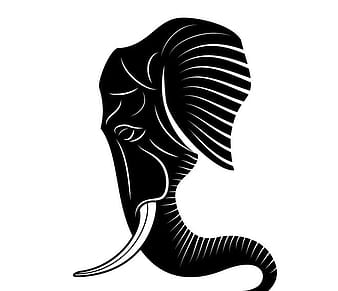 elephant trunk silhouette eps ai vector