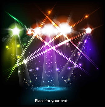 Bright stage lighting effect vector background eps
