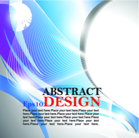 Abstract waves elements vector background eps