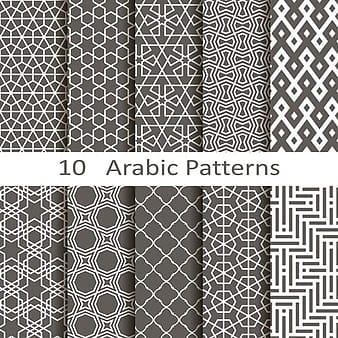 Vector arabic style seamless patterns  eps