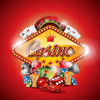 Red casino background eps vector