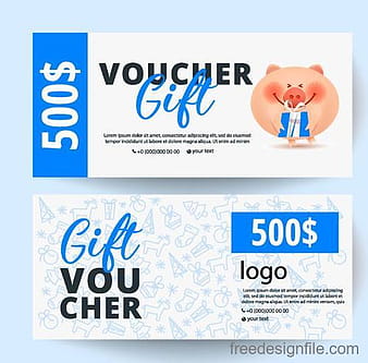 Holiday gift voucher template vectors  ai