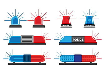 Police Lights Vector Icons Set svg eps