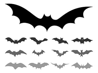 Silhouettes de chauve-souris ai