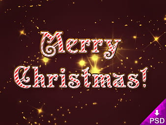 Merry Christmas Text Style psd vector
