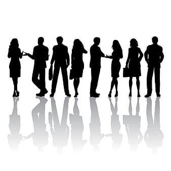 Silhouettes of people talking eps vector