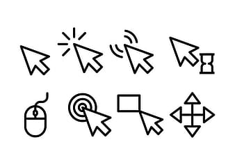 Mouse Pointer Vector Icons svg eps