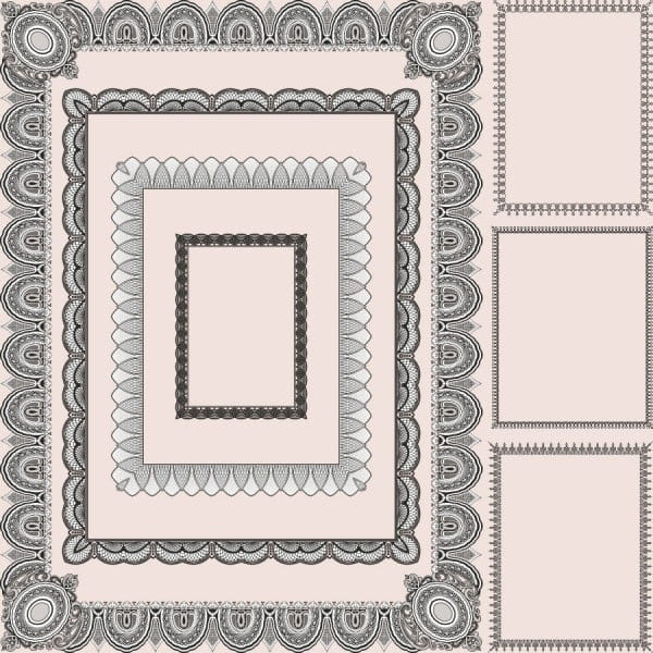 Classic pattern framework  vector eps